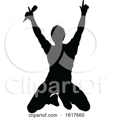 Singers Pop Country Rock Hiphop Star Silhouette by AtStockIllustration