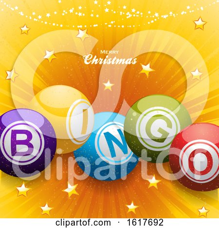 Christmas Bingo Balls Festive Background by elaineitalia