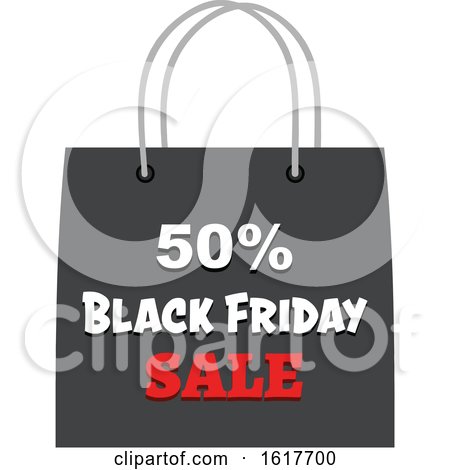Black Friday Sale Shopping Bag by Hit Toon