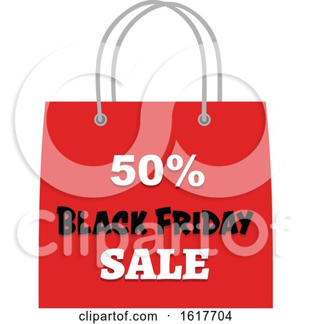Black Friday Sale Shopping Turkey Bird over a Sign by Hit Toon