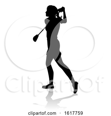 Golfer Golf Sports Person Silhouette, on a white background by AtStockIllustration