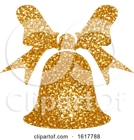 Golden Glitter Christmas Bell by dero