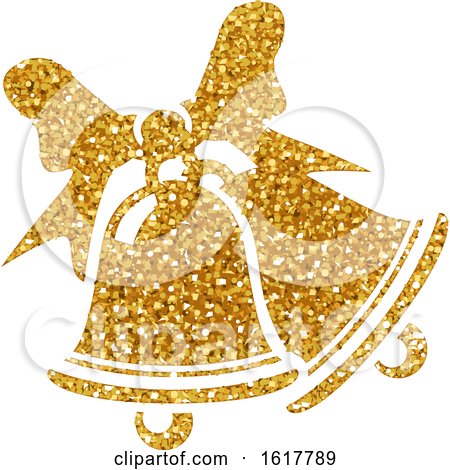 Golden Glitter Christmas Bells by dero