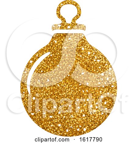 Golden Glitter Christmas Bauble by dero