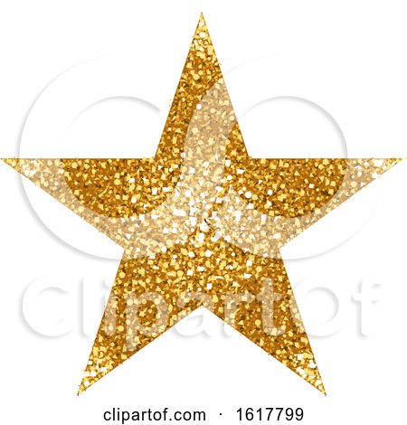 Golden Glitter Christmas Star by dero