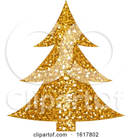Golden Glitter Christmas Tree by dero