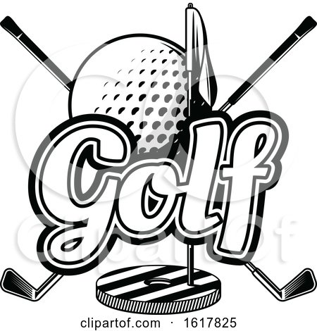 Black and White Golfing Design by Vector Tradition SM