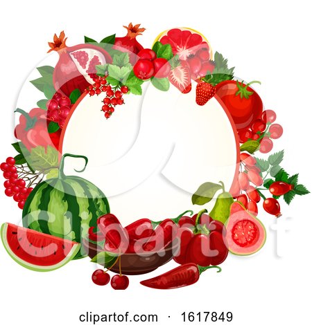 Frame with Red Foods by Vector Tradition SM