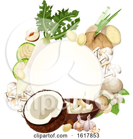 Frame with White Foods by Vector Tradition SM