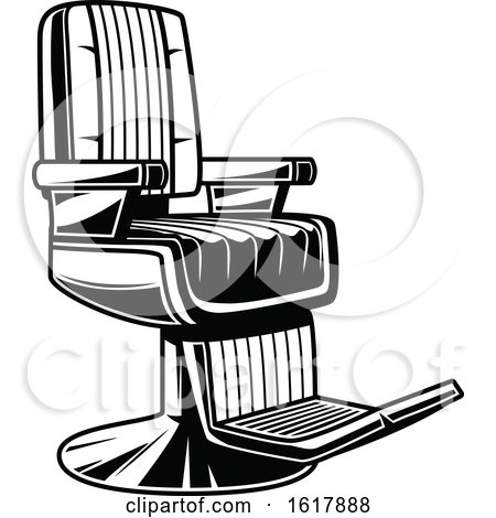 Black and White Barber Shop Chair by Vector Tradition SM