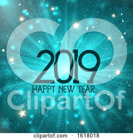 Decorative Happy New Year Background by KJ Pargeter