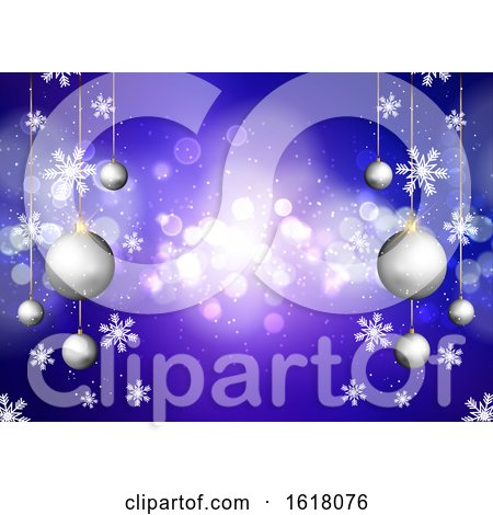 Christmas Background with Bokeh Lights by KJ Pargeter
