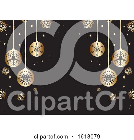 Christmas Background in Gold and Black by KJ Pargeter