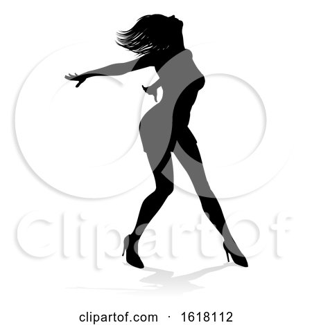 Dance Dancer Silhouette, on a white background by AtStockIllustration