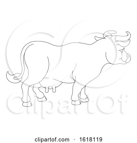 Cow Animal Cartoon Character by AtStockIllustration