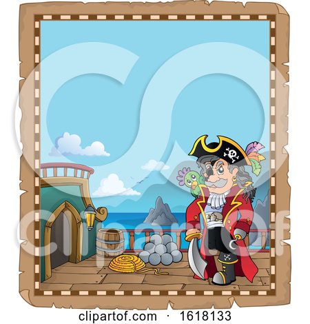 Pirate Captain Parchment Border by visekart