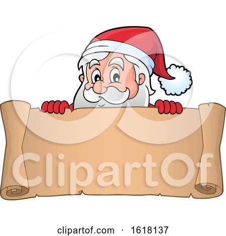 Christmas Scroll with Santa by visekart