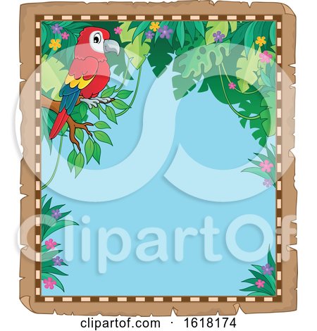 Parrot Parchment Border by visekart