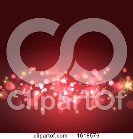 Gold Stars and Bokeh Lights Background by KJ Pargeter