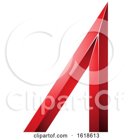 Red Glossy Geometric Letter a by cidepix