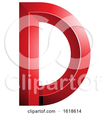Red 3d Bold Letter D by cidepix