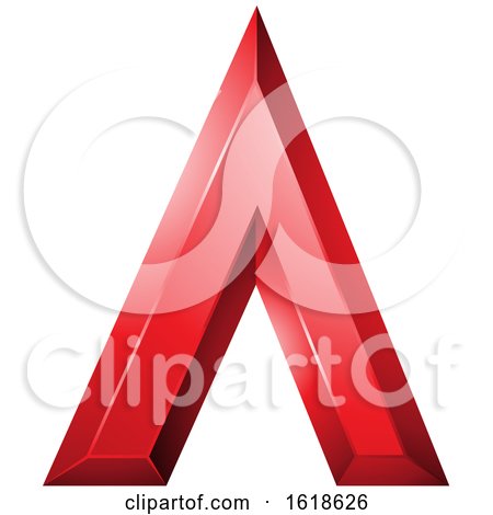 Red Geometric Letter a by cidepix