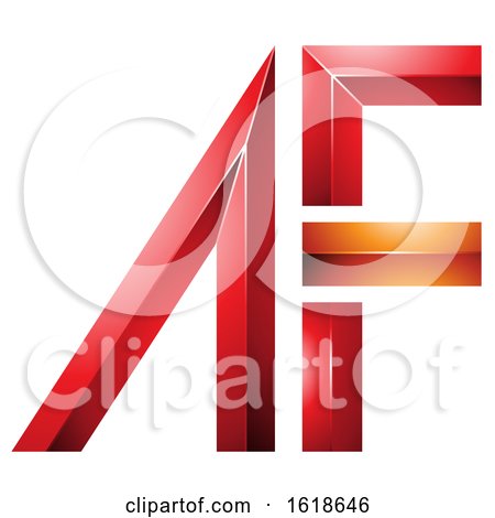 Red and Orange Glossy Letters a and F by cidepix