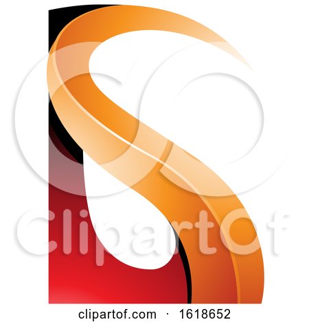 Red and Orange Glossy Curvy Embossed Letter G by cidepix