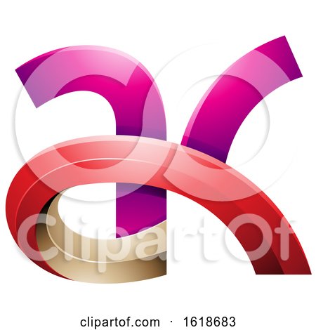 Red and Magenta Letters a and K by cidepix