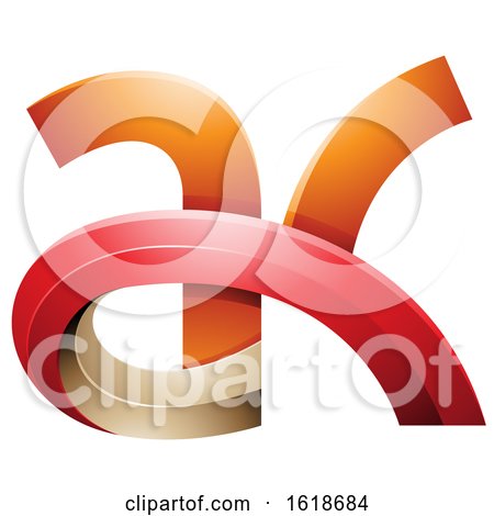 Red and Orange Letters a and K by cidepix