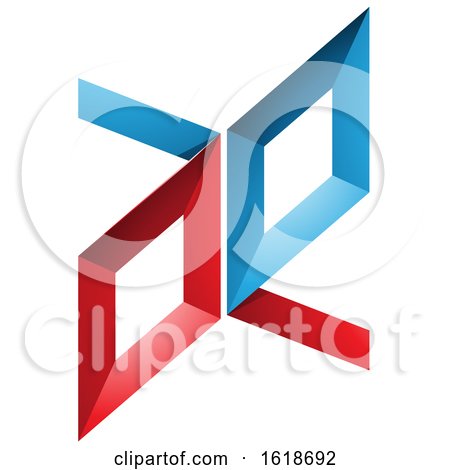 Red and Blue Letters a and E by cidepix