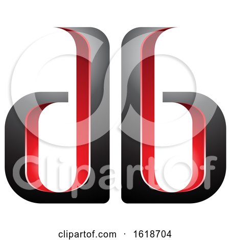 Red and Black Double Sided D and B Letters by cidepix