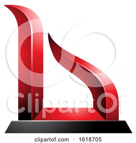 Red and Black Bow like Embossed Letter B by cidepix