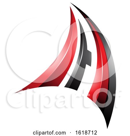 Red and Black 3d Flying Letter a by cidepix