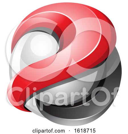 3d Red and Black Glossy Sphere by cidepix