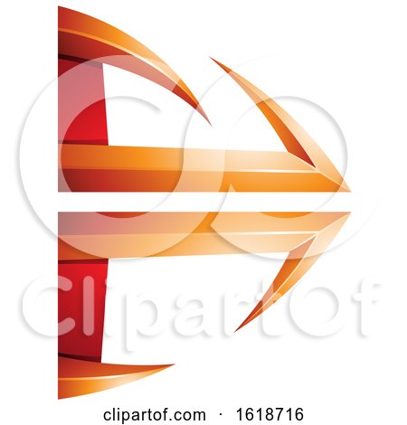Red and Orange Glossy Embossed Arrow by cidepix