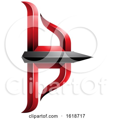 Red and Black Embossed Bow and Arrow by cidepix