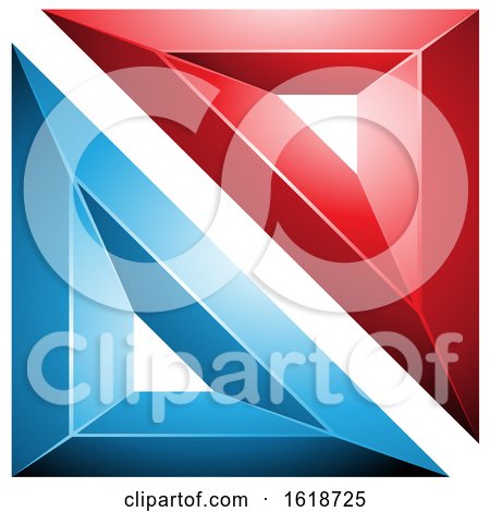 Red and Blue Embossed Square by cidepix