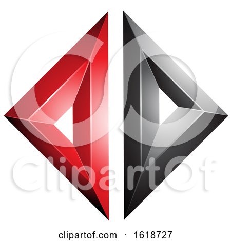 3d Red and Black Diamond Shape by cidepix