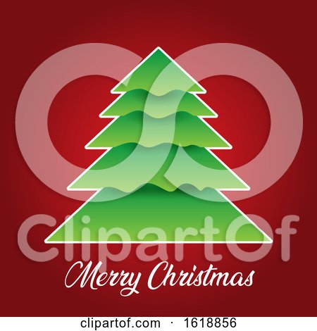 Christmas Background with Tree Design by KJ Pargeter