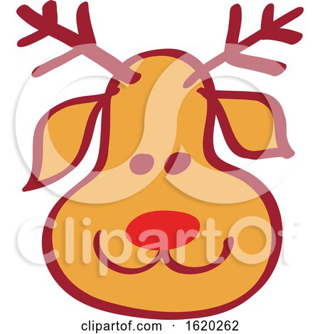 Christmas Reindeer Face by Zooco