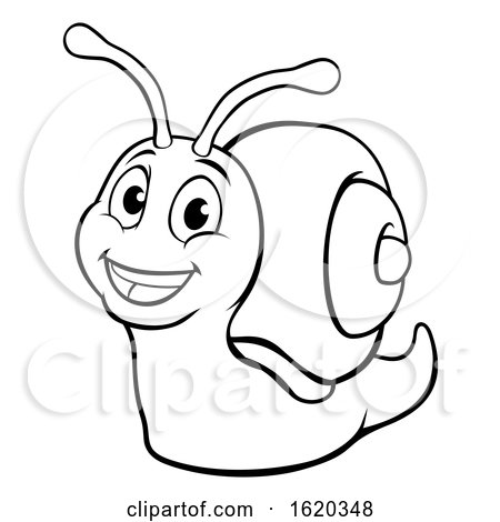 Snail Cartoon Character by AtStockIllustration
