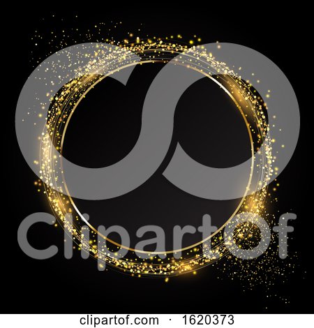 Glittery Circle Background Ideal for Festive Celebration by KJ Pargeter