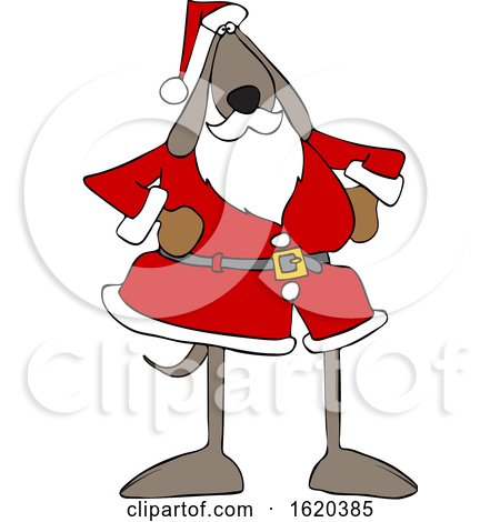 Cartoon Santa Dog Posters, Art Prints by - Interior Wall Decor #1620385