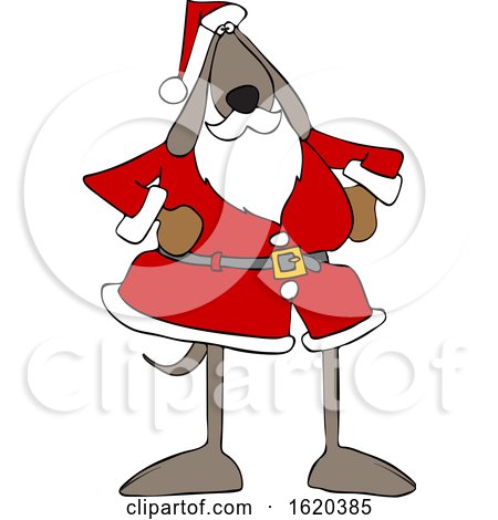 Cartoon Santa Dog by djart