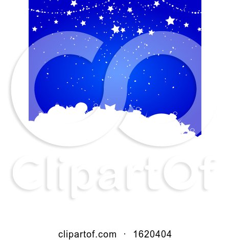 Christmas Festive Winter Blue Background by elaineitalia