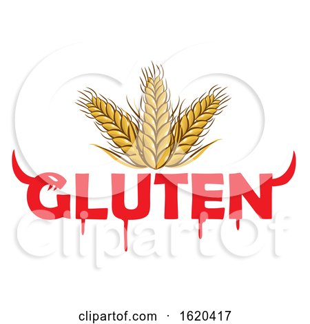 Wheat Stalks with Devil Gluten Text by Domenico Condello