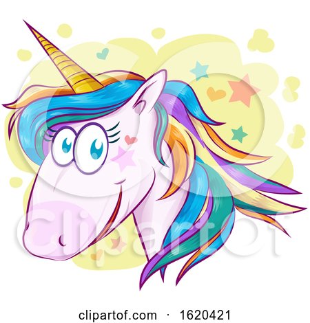 Happy Rainbow Unicorn by Domenico Condello