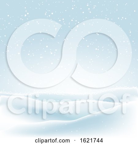 Christmas Background with Winter Snow by KJ Pargeter