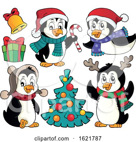Christmas Penguins by visekart